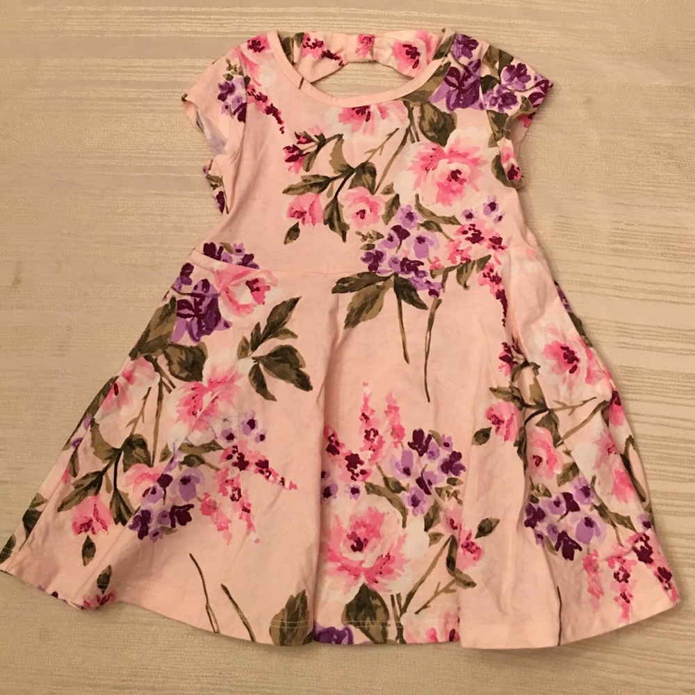 2T girls 100% cotton flower summer dress